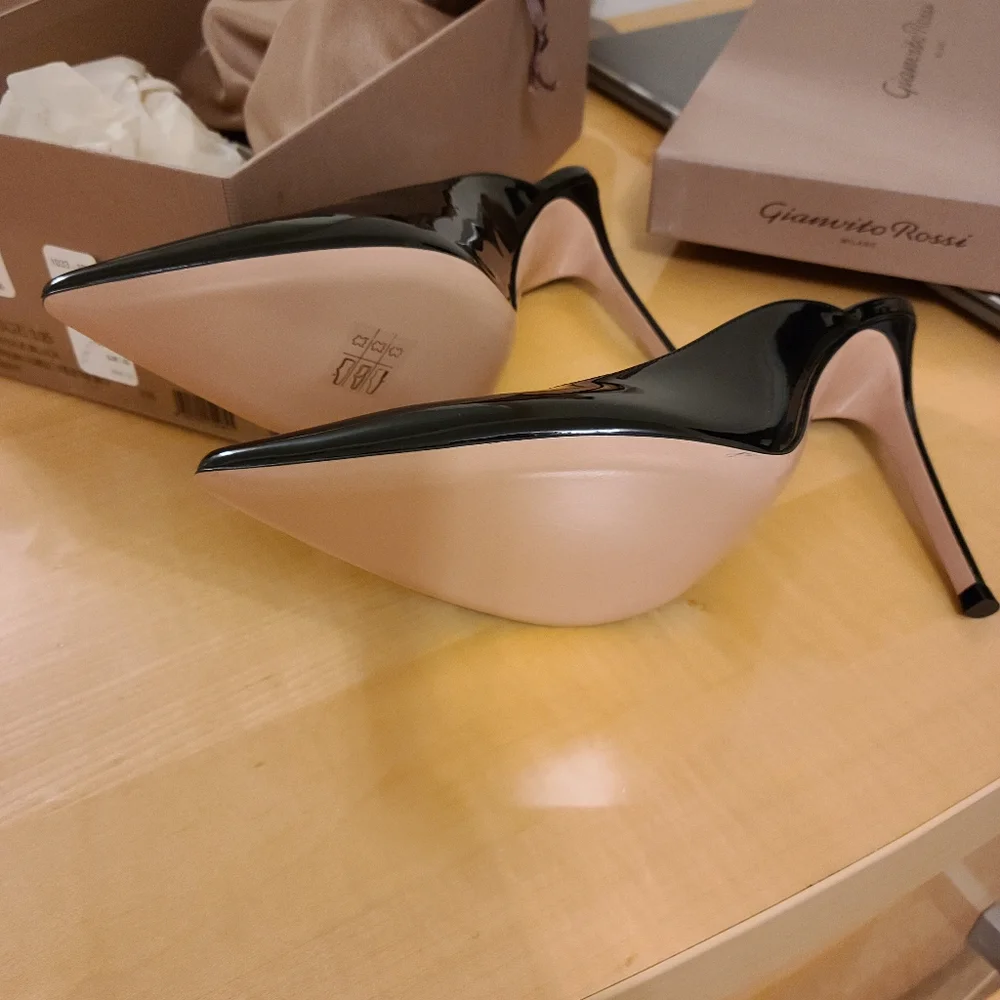 GIANVITO ROSSI BLACK MULES - Brand New w/tag - Picture 3 of 6